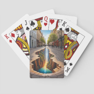 Fantasy Cute Vivid Optical Illusion City Casinokort