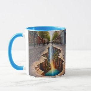 Fantasy Cute Vivid Optical Illusion City Mugg