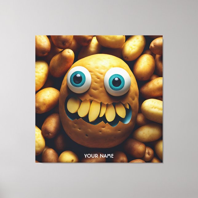 Fantasy Cute Vivid Potato Funny Creature Canvastryck (Framsida)