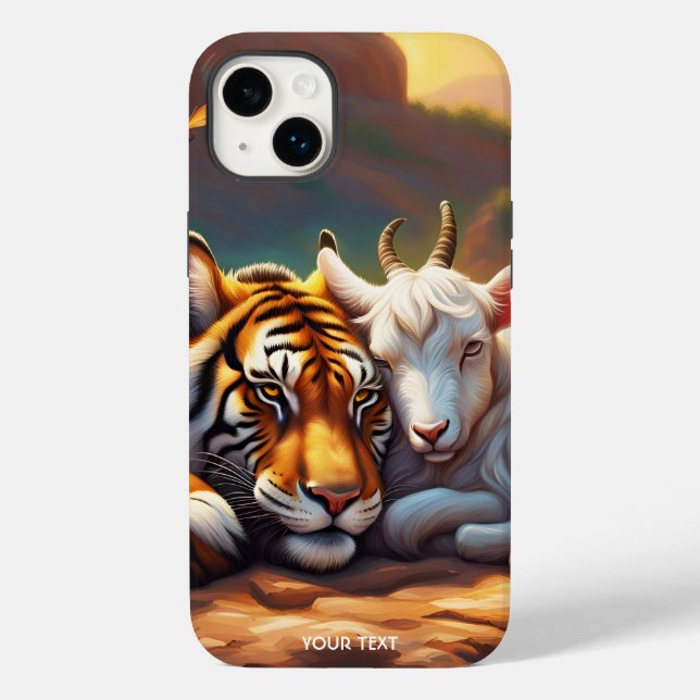 Fantasy Cute Vivid Sleeping Tiger Goat (Baksida)