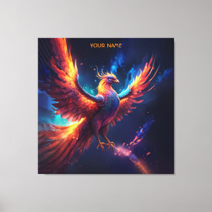 Fantasy Cute Vivid Stigning Phoenix Canvastryck