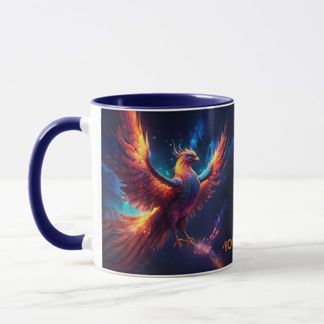 Fantasy Cute Vivid Stigning Phoenix Mugg (Vänster)
