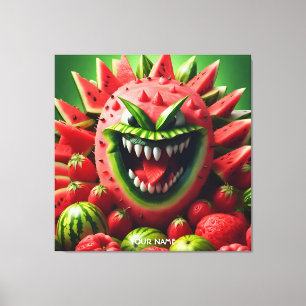 Fantasy Cute Vivid Watermelon Funny Creature Canvastryck