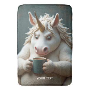 Fantasy Cute Wacky Unicorn Coffee Badrumsmatta