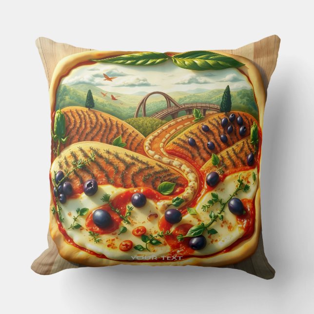 Fantasy Cute Whimsical Italy Ligcape Kudde (Framsida)