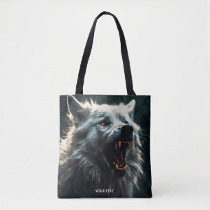 Fantasy Cute White Arg Varg Tygkasse