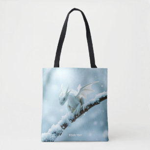 Fantasy Cute White Baby Dragon Tygkasse