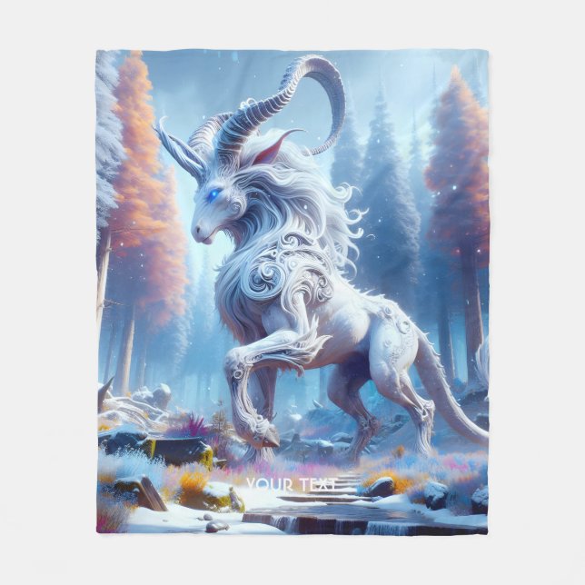 Fantasy Cute White Chimera Winter Fleecefilt (Framsidan)