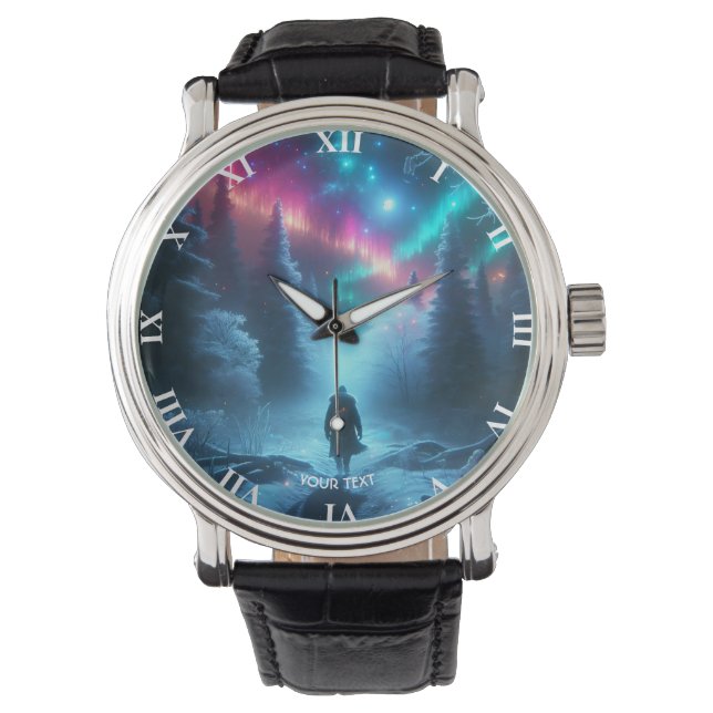 Fantasy Cute Winter Väg Snö Armbandsur (Framsida)