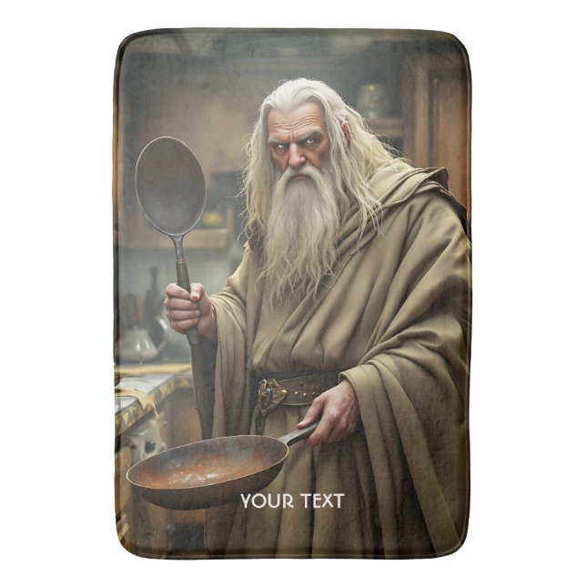 Fantasy Cute Wizard Fring Pan Badrumsmatta (Framsidan (Vertikal))