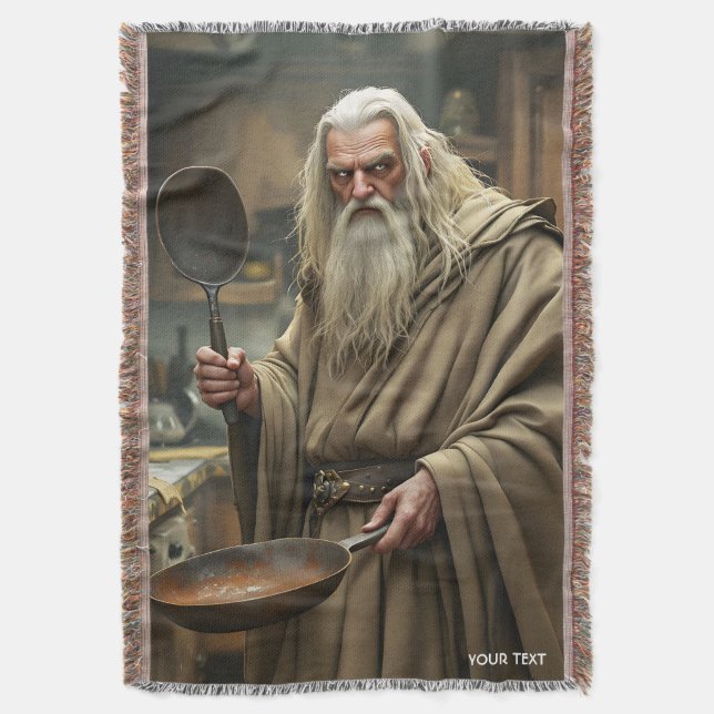 Fantasy Cute Wizard Fring Pan Filt (Framsidan Vertikal)