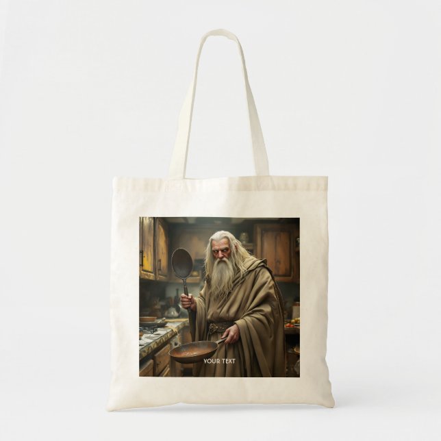 Fantasy Cute Wizard Fring Pan Tygkasse (Framsidan)