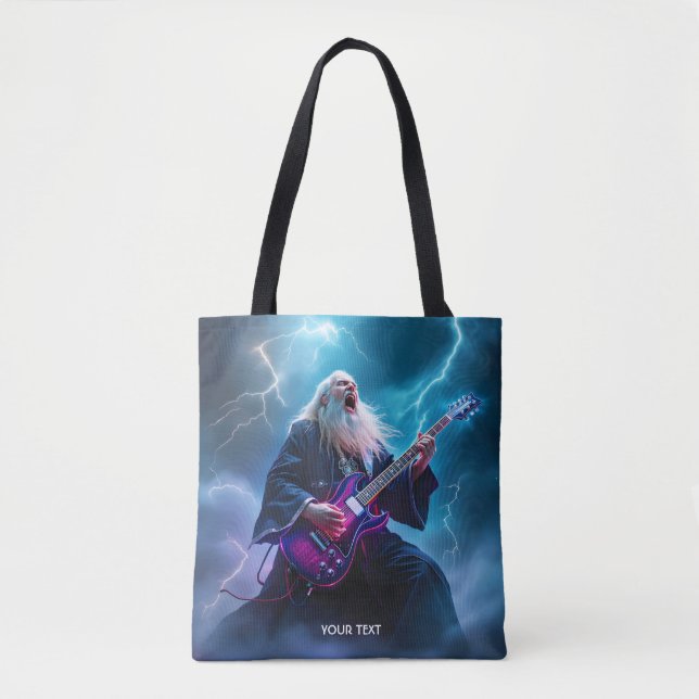 Fantasy Cute Wizard som spelar Guitar Tygkasse (Framsida)