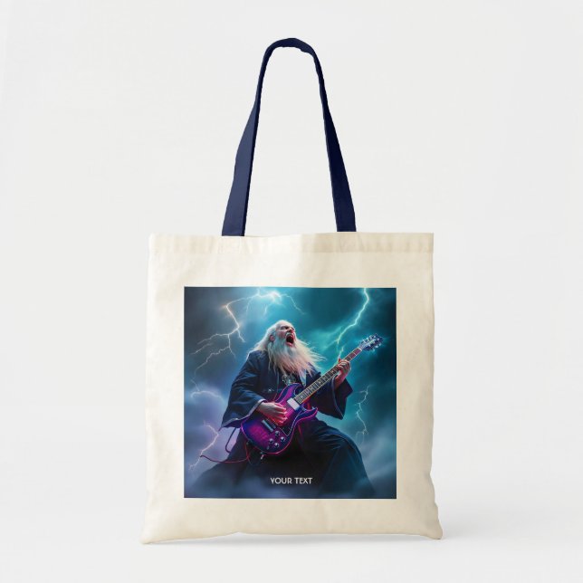 Fantasy Cute Wizard som spelar Guitar Tygkasse (Framsidan)