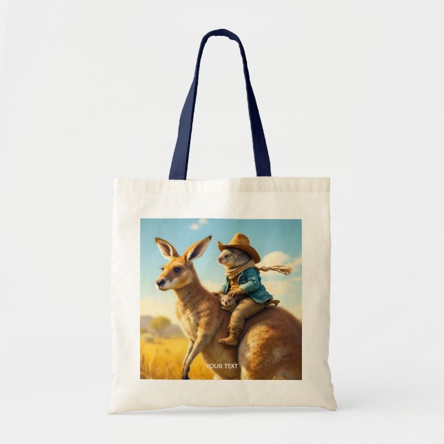 Fantasy Cute Wombat Kangaroo Koala Tygkasse (Framsidan)