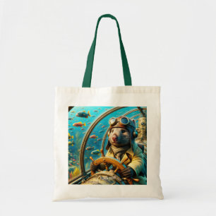 Fantasy Cute Wombat Pilot Underwater Tygkasse