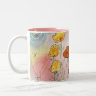 Fantasy Dandelion Watercolor Design Coffee Mugg