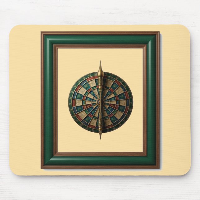 Fantasy Dart Board Med Futuristisk Dart Musmatta (Framsidan)