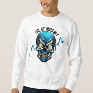 Fantasy Design Crypto Btc Motivation Blå Lång Ärmad Tröja