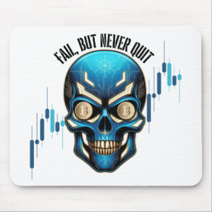 Fantasy Design Crypto Btc Motivation Blå Musmatta
