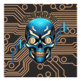 Fantasy Design | Crypto Btc | Motivation | Blue Fototryck