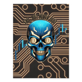 Fantasy Design | Crypto Btc | Motivation | Blue Fototryck