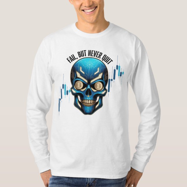 Fantasy Design | Crypto Btc | Motivation | Blue T Shirt (Framsida)