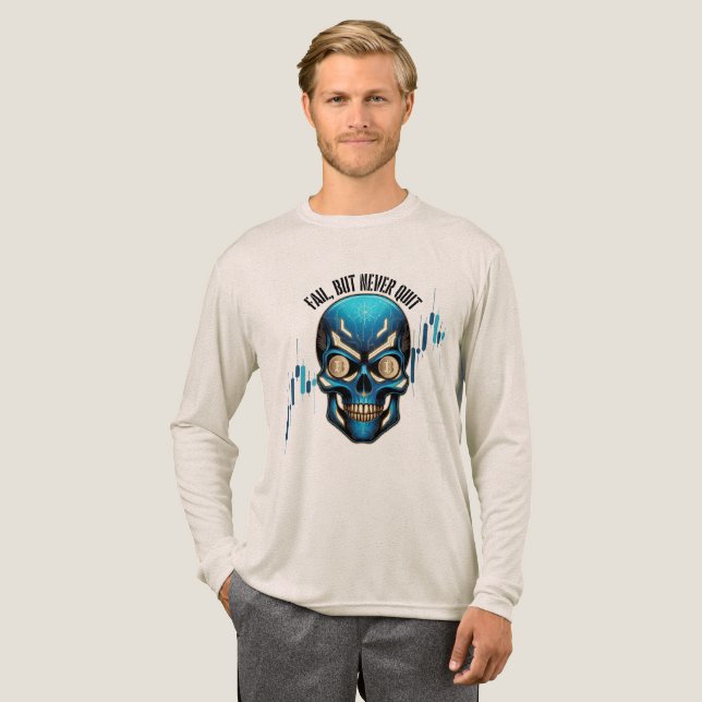 Fantasy Design | Crypto Btc | Motivation | Blue T Shirt (Hel framsida)