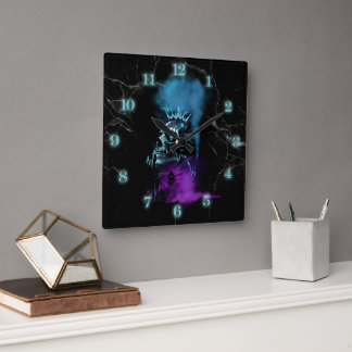 Fantasy Design | Cryptocurrency | Ethereum Marble  Fyrkantig Klocka