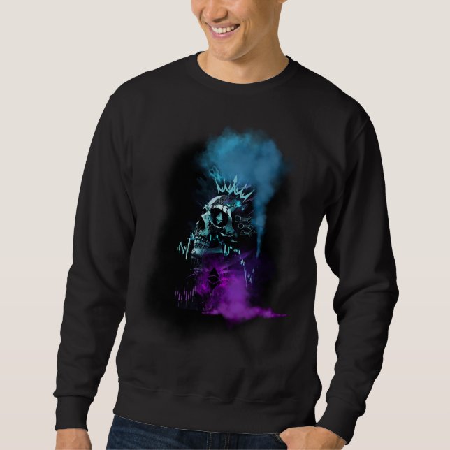 Fantasy Design | Kryptovaluta | Ethereum Lång Ärmad Tröja (Framsida)