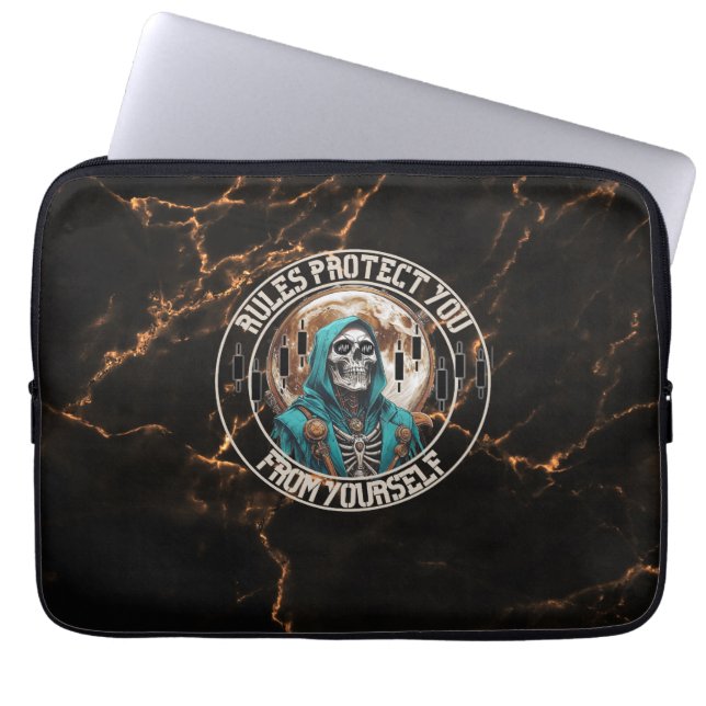 Fantasy Design marble | Grim Reaper | Motivation Laptop Fodral (Framsidan)