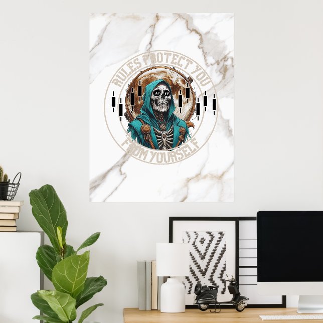 Fantasy Design Marble | Grim Reaper | Motivation Poster (Hemmakontoret)