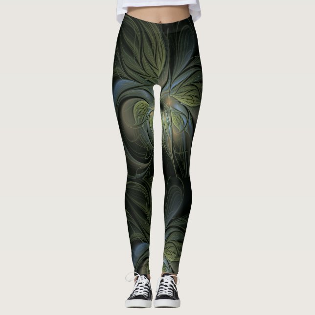 Fantasy-design på svart bakgrund med coola färg leggings (Framsida)