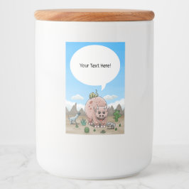 Fantasy dinosaur i öknen mat etikett