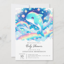 Fantasy Dolphin Baby Shower Inbjudningar