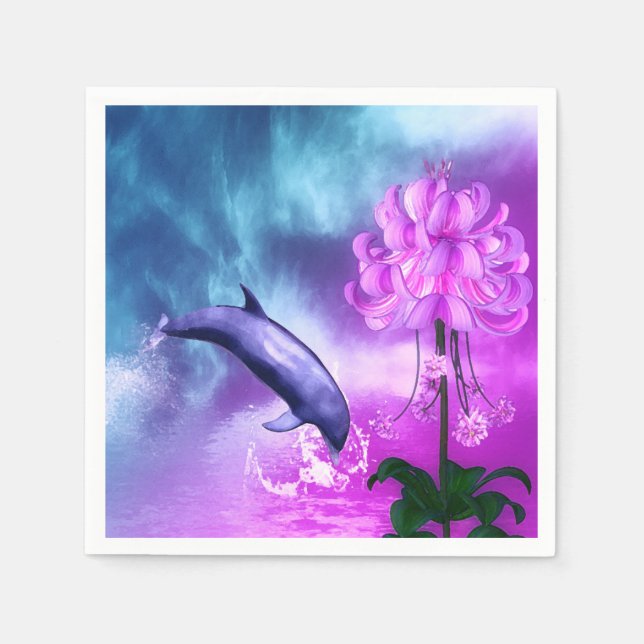 Fantasy Dolphin Pappersservett (Framsidan)