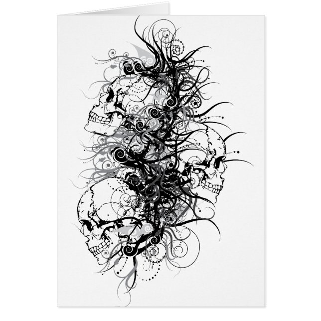 Fantasy-Döskallar Hälsningskort (Framsidan)