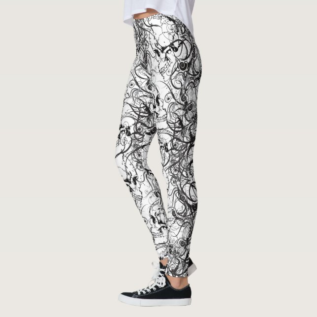 Fantasy-Döskallar Leggings (Vänster)