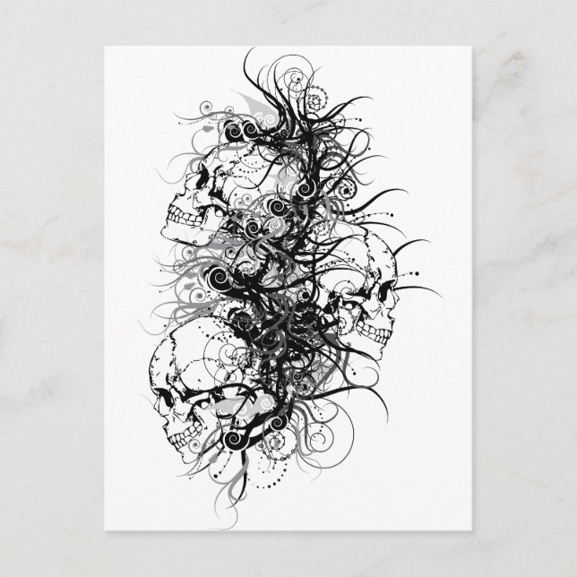 Fantasy-Döskallar Vykort (Framsida)