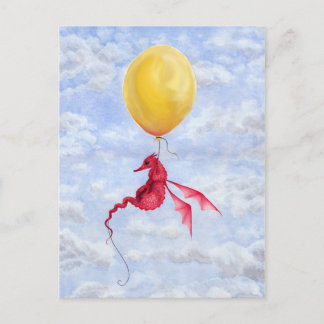 Fantasy Dragon Art-vykort - upp i Luft Vykort