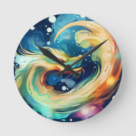 Fantasy Dragon Dream Animal 12 Rund Klocka