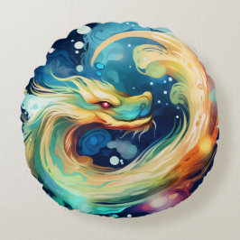 Fantasy Dragon Dream Animal 12 Rund Kudde