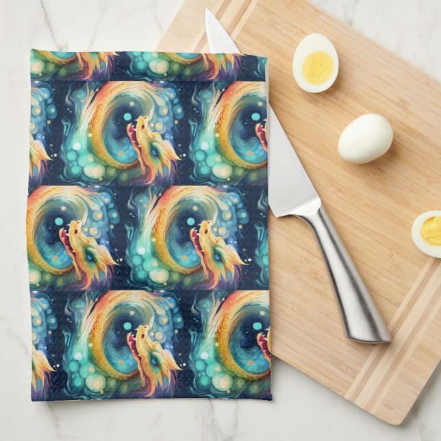 Fantasy Dragon Dream Animal 1 Kökshandduk (Vikt i Fjärdedel)