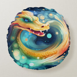 Fantasy Dragon Dream Animal 1 Rund Kudde