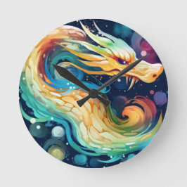 Fantasy Dragon Dream Animal 2 Rund Klocka