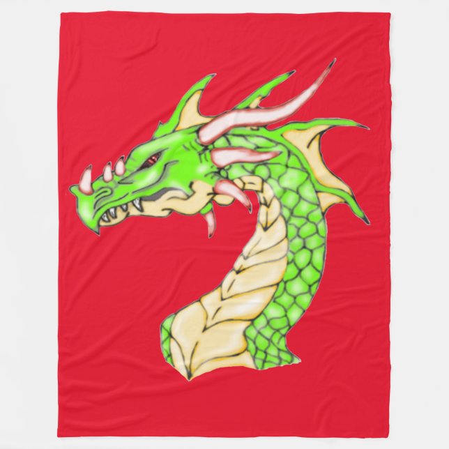 Fantasy Dragon Fleece Blanket (Framsidan)