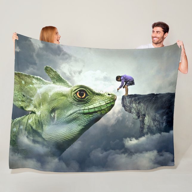 FANTASY DRAGON FLEECEFILT (På plats)