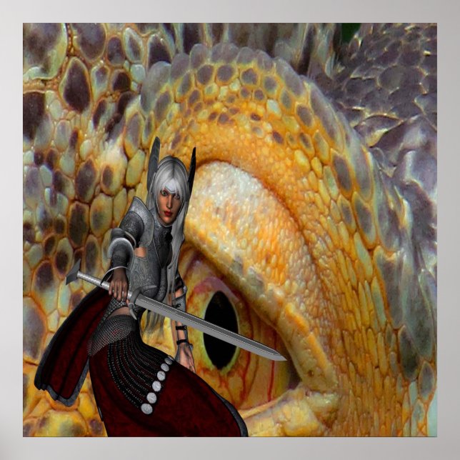 Fantasy Dragon Folk Tale Poster (Framsidan)
