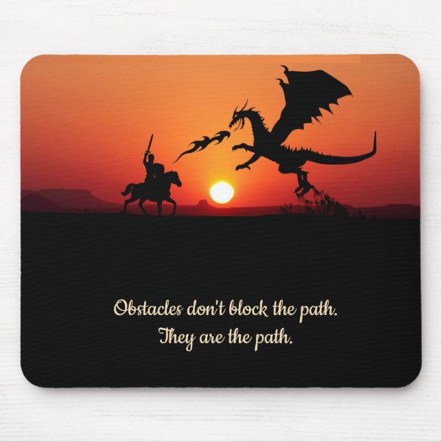 Fantasy Dragon Knight Inspirational Motivational Musmatta (Framsidan)
