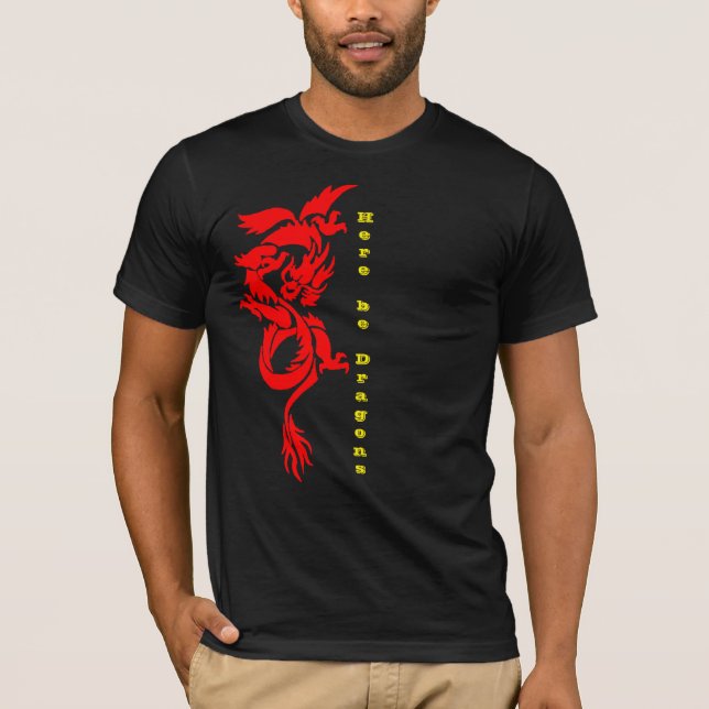 Fantasy Dragon Shirt, Retro Mystical Dragon Quote T Shirt (Framsida)